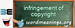 WordMeaning blackboard for infringement of copyright